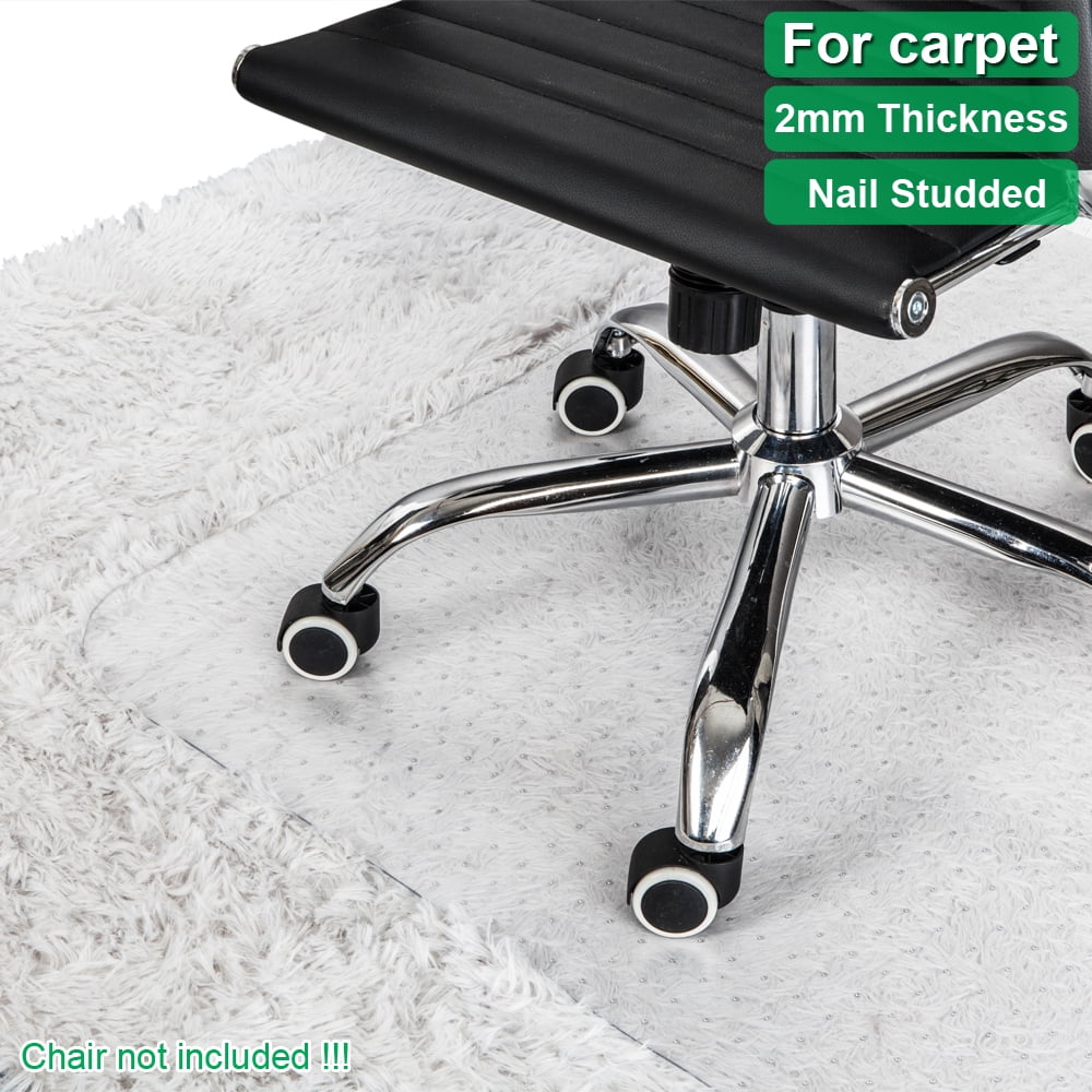 Lowestbest PVC Office Chair Mat with Nail, Transparent Office Chair Mats for Carpet, Computer Chair Mat for Hardwood Floors