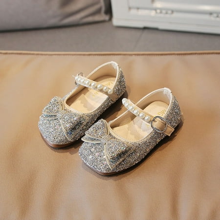 

Cathalem Little Girls Winter Boots Size 8 Fashion Autumn Girls Casual Shoes Rhinestone Sequin Bow Buckle Little Kid Snow Boots Silver 7 Years