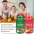 thumbnail image 5 of Fruits & Veggies Supplements, Whole Fruit and Vegetable, Antioxidants, Heart & Skin Health, Body Energy, 180 Capsules, 5 of 11