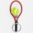 thumbnail image 1 of Tennis Keychain, Tennis Racquet Jewelry- Perfect Tennis Players, Tennis Coaches & Tennis Teams (Red), 1 of 3