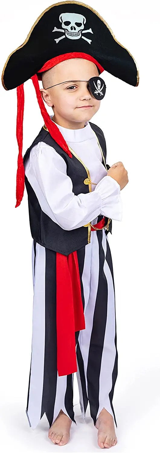 Halloween Children Pirate Captain Cosplay Costumes With Hat For Baby Boy  Girls Christmas Birthday Party Fancy Dress No Weapon | Fruugo NO