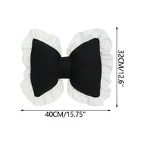 HomeDM Valentine's Day Pillow, Bowknot Shaped Decorative Pillow Stuffed 15.7"x12.6" Throw Cushion for Bed Sofa Couch Holiday Outdoor Car Decorations