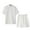 White, variant on JIKNTTR Men's Summer Beach Outfits Linen Set 2 Piece Clothing Shirt Casual Set Short Sleeved Shorts Set Trendy Beach Tracksuits