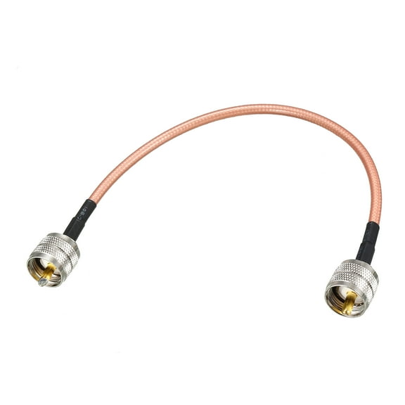 Low Loss RF Coaxial Cable Connection Coax Wire RG-142, PL-259 UHF Male to PL-259 UHF Male 30cm 1pcs