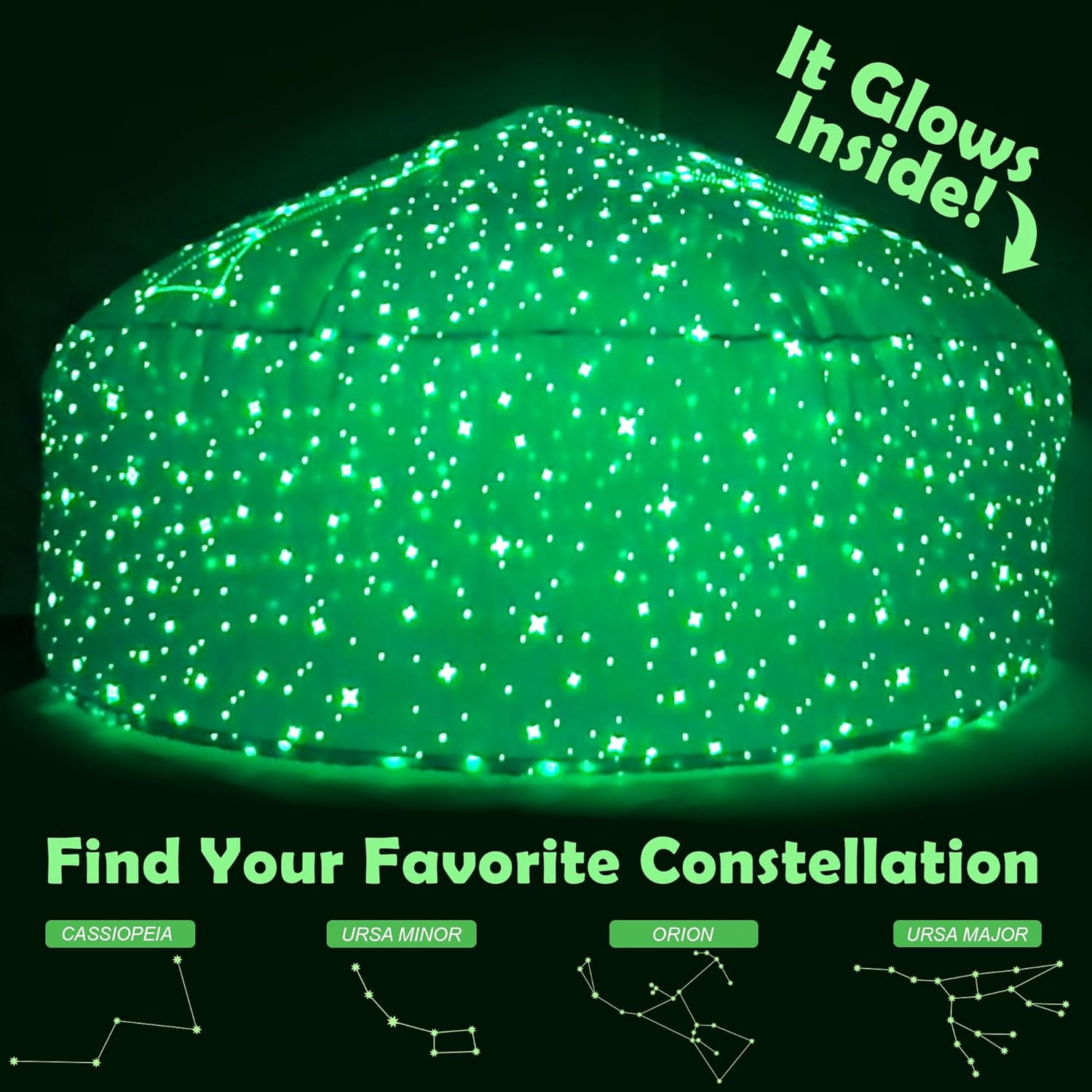 The Original Patented AirFort - Build A Fort in 30 Seconds, Inflatable Fort for Kids, Play Tent for 3-12 Years, A Playhouse Where Imagination Runs Wild, Fan not Included (Constellation)