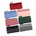 thumbnail image 5 of Simple Fashion Design Long leather Wallet Coin Purse Solid Color PU Leather Card Holder Case Bank Card Holder Wallets Korean Style Wallets Money Clutch Bag Women Wallets GREEN, 5 of 8