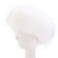 thumbnail image 2 of Opvise Ladies Fashion Winter Faux Fur Soft Fluffy Cozy Warm Unisex Thick Furry Headband Winter Outdoor Earwarmer Empty Top Elastic Anti-slip Ski Hat White, 2 of 8