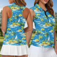 thumbnail image 4 of Jeiento Tropical Hawaiian Matching Golf Shirts for Couples Men's Short Sleeve Golf Shirt Women's Sleeveless Tennis Tank Quick Dry Breathable Lightweight Summer Outdoor Sports Couple Activewear Set, 4 of 7