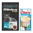 thumbnail image 1 of Minino Plus 10 Kg + Churu Atún con Vieira Sobre con 4 Tubos, 1 of 4
