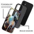 thumbnail image 4 of Punmada Compatible with iPhone 11 Matte Case For Girl Boy Full Body Protective Hard Shell Esthetics Pattern Colorful Stained Glass White Unicorn, 4 of 7