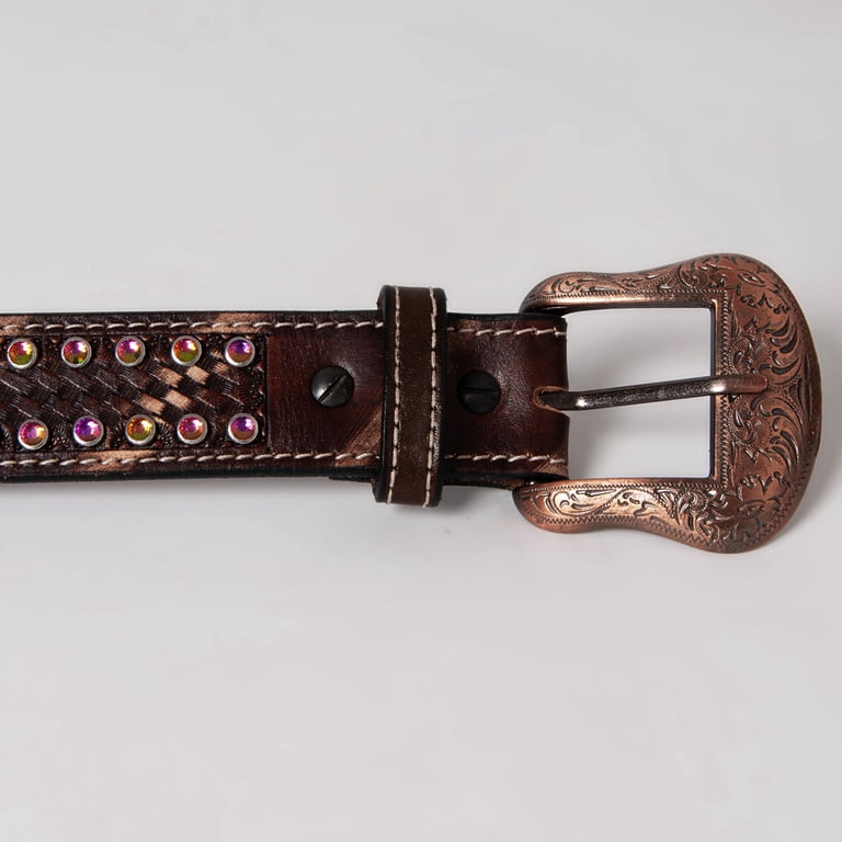 BE BAR H EQUINE Beaded Crystal Basket Tooled Hand Carved  display picture 2
