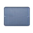 thumbnail image 1 of SHAR 40.5*31cm,(blue) Large Dish Drainer Mat - Thick Sink Mat for Quick Drying, Drying Mat with Brush Sponge, BPA Free, Foldable Dish Drainer - Non-Slip, 1 of 5