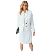 Jessica London Women's Plus Size Two Piece Single Breasted Jacket Dress Suit Outfit