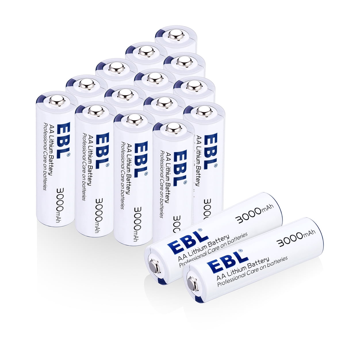 EBL Lithium AA Batteries (16 Pack), Double A Batteries 3000mAh 1.5V with Storage Box