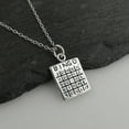 thumbnail image 3 of Sterling Silver Bingo Card Charm Necklace, 18", 3 of 3