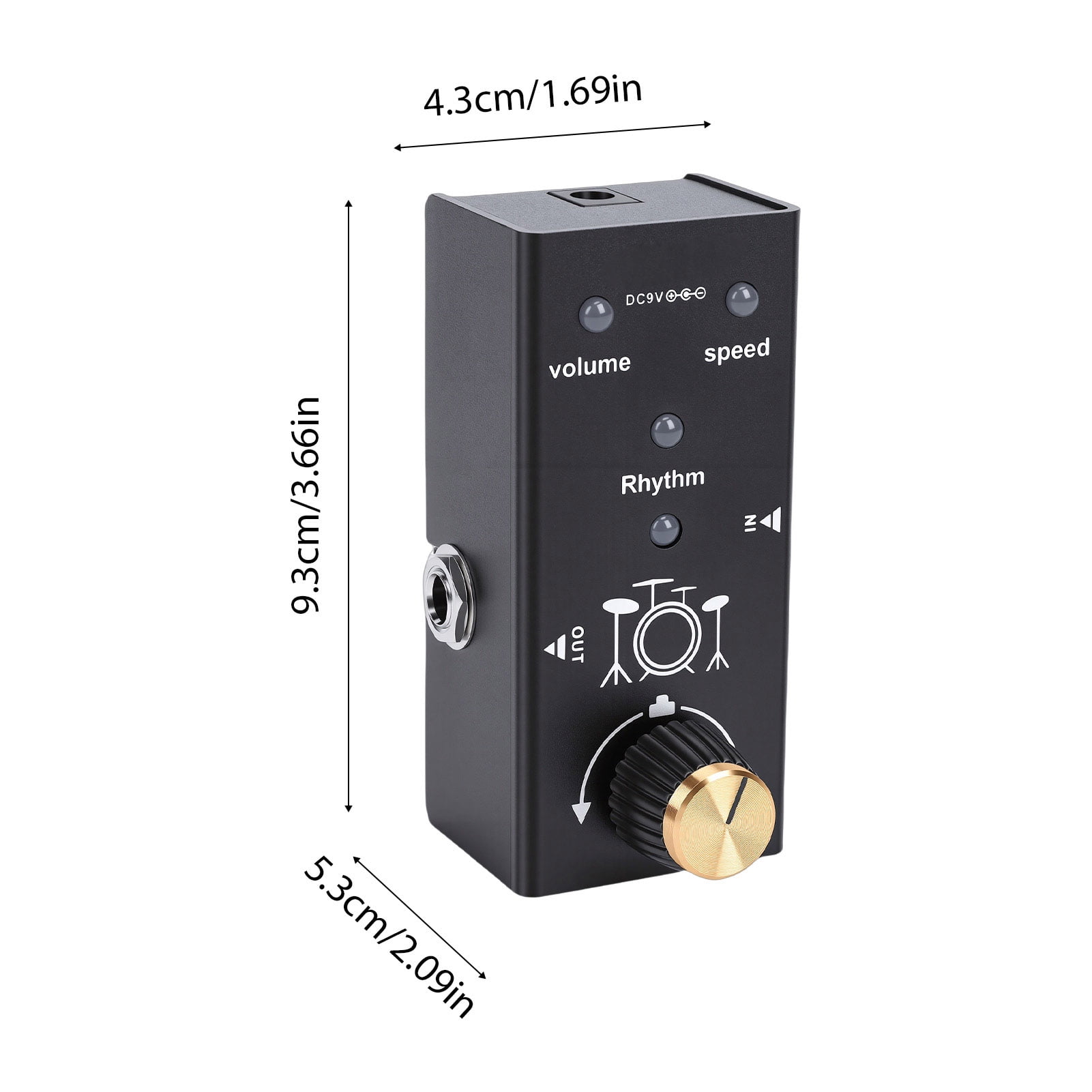 Instrument Case Guitar Guitar Effect Pedal with 55 Rhythm Patterns Speed and Volume Control for Electric Guitar Bass