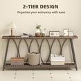 thumbnail image 4 of HOMCOM 71" Console Table, Industrial Narrow Entryway Table with 2 Tiers, 4 of 10