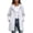 White, variant on TGSLY Drawstring Hooded Rain Jacket for Women Lightweight Full Zip Long Sleeve Windproof Trench Coat Casual Solid Color Outerwear with Pockets M