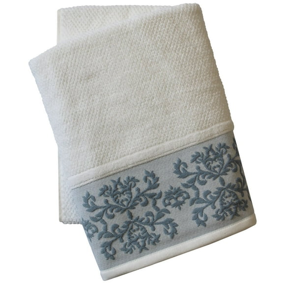 Hotel Collection Serviette de Bain Classique à Volutes 30 x 56, Marine