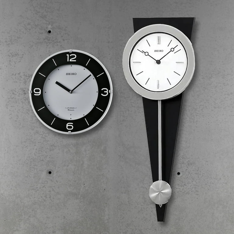 Seiko Wall Clock 'Zing' with Pendulum, Modern Art, Battery