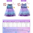 thumbnail image 4 of YANSION 7 Piezas de Disfraces de Cosplay de Sirena, Disfraz Princesa Niña, Vestido de Ariel para Fiesta de Cumpleaños de Niñas con Joyería de Tiara para Niña Fiesta Carnaval Cosplay, 4 of 7