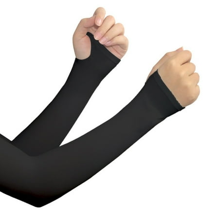 lixuesong 1pair Women Arm Sleeves Thin Skin Protecting Sleeves Elastic Driving Oversleeve for Elderly and Adult