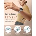 thumbnail image 3 of Wearlizer Slim Stainless Steel Watch Band Compatible with Apple Watch Bands Women Sculpted Link Bracelet Adjustable Strap for Series 11/10/9/8/7/6/5/4/3/SE/Ultra 38/40/41/42/44/45/46/49mm, 3 of 6