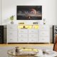 thumbnail image 2 of Mueble para TV Cómoda de 63" con Estación de Carga, Luces LED, Estantes Abiertos y 12 Cajones, Centro de Entretenimiento Moderno, 2 of 6