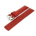 thumbnail image 2 of HIRSCH Golfer Leather Watch Strap (Red) - L - 18m - Stainless Steel Silver Buckle, 2 of 7