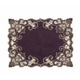 thumbnail image 7 of Placemats Set of 4 for European Dining Table, Table Placemats, Rectangular Vinyl, PVC - 12 x 18 Inches - Plum Gold, 7 of 7