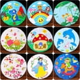 thumbnail image 4 of 61 paraguas de papel diy paraguas pintados a mano para niños de jardín de infantes graffiti pintado a mano paraguas pequeño pintado paraguas de papel al óleo en blanco, 4 of 5