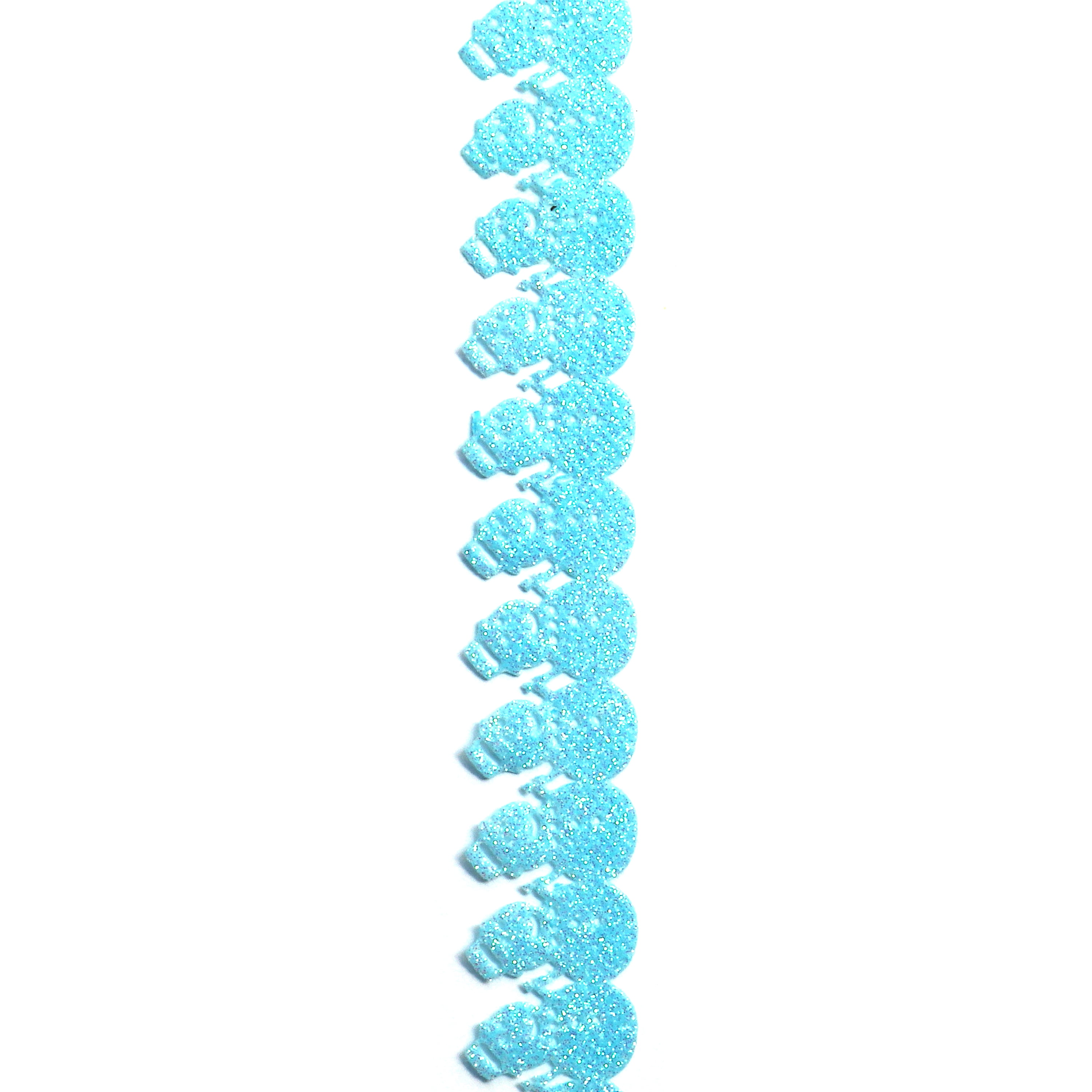 Die Cut Winter Holiday Ribbon, Blue Snowman, 7/8" x 12 Yards by Gwen Studios