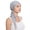 Grey, variant on Women Hat Soft Milk Silk Turban Cap Solid Color Head Wrap for Chemo Hair Loss Muslim Hijab Sleep Beanie