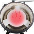 thumbnail image 3 of Ceramic Plate Setter Heat Deflector for Medium Big Green Egg Plate Setter Smoking Stone Pizza Stone ConvEGGtor Big Green Egg Accessories Heat Plate Replacement for Kamado Grill, 3 of 5