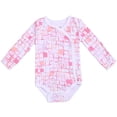 thumbnail image 4 of Preemie Clothes Baby Kimono Side Snap Onesie Girl Long Sleeve Bodysuit Premature Pink, 4 of 6