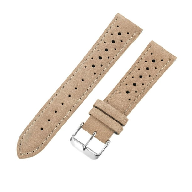 Correa de reloj de cuero Accesorios de reloj Hebilla de pasador Correa de reloj Correa de liberación rápida Caqui 24mm