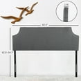 Headboard Fabric Upholstered Full/Queen Size Headboard With Modern Gray