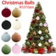 thumbnail image 2 of Dgankt - 12 bolas navideñas de terciopelo (8 cm) para árbol de Navidad, adornos navideños colgantes para la familia (rojos), 2 of 6