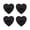 Black, variant on 4 Pieces Heart Shaped Hooks for Bathroom Organization Towel Hangers Decoration
