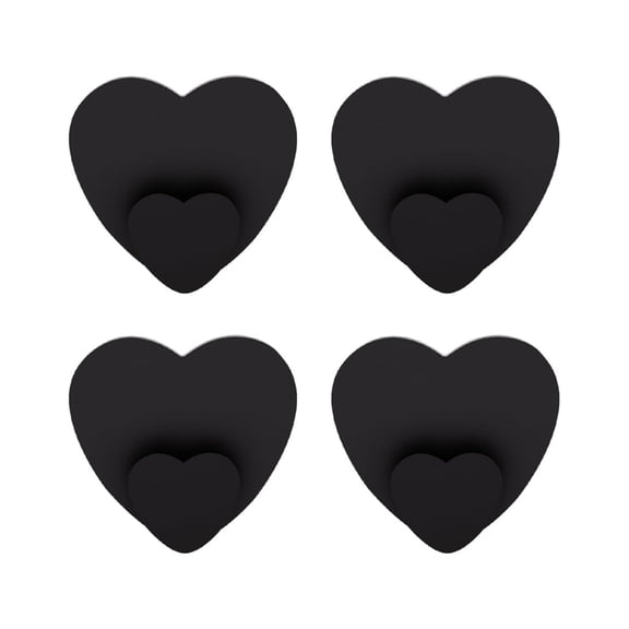 4 Pieces Heart Shaped Hooks for Bathroom Organization Towel Hangers Decoration
