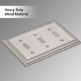 thumbnail image 2 of Placas de pared DEWENWILS de triple palanca, metal niquelado cepillado, 2 unidades, 2 of 7