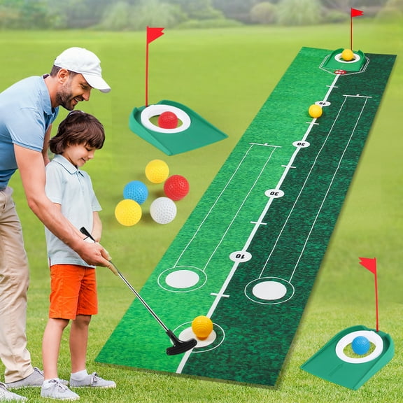 Kids Golf Clubs for 3-6 Years Old, Retractable Toddler Golf Set with Putting Mat, Indoor and Outdoor Sports Golf Toys for Boys Girls Birthday Christmas Gifts