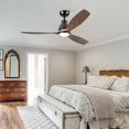 thumbnail image 4 of Wellspeed 52 in. Ceiling Fan with Light and Remote, Vintage Black Fanlight with Deep Wood Grain Blade, Reversible Quiet Motor, Dimmable 3 Color Temperature with Memory Function, 6 Speed with Timer, 4 of 15