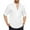 White, variant on jsaierl Mens Cotton Linen Shirts Summer Casual Button Up Henley Shirt Solid Roll Up Long Sleeve Slim Top Lightweight Shirt