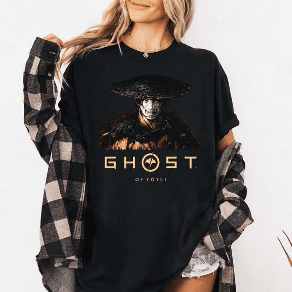 Ghost of Yotei Graphic T-Shirt, Samurai Atsu Unisex Tee, Game Lover Outfit, Ver 4