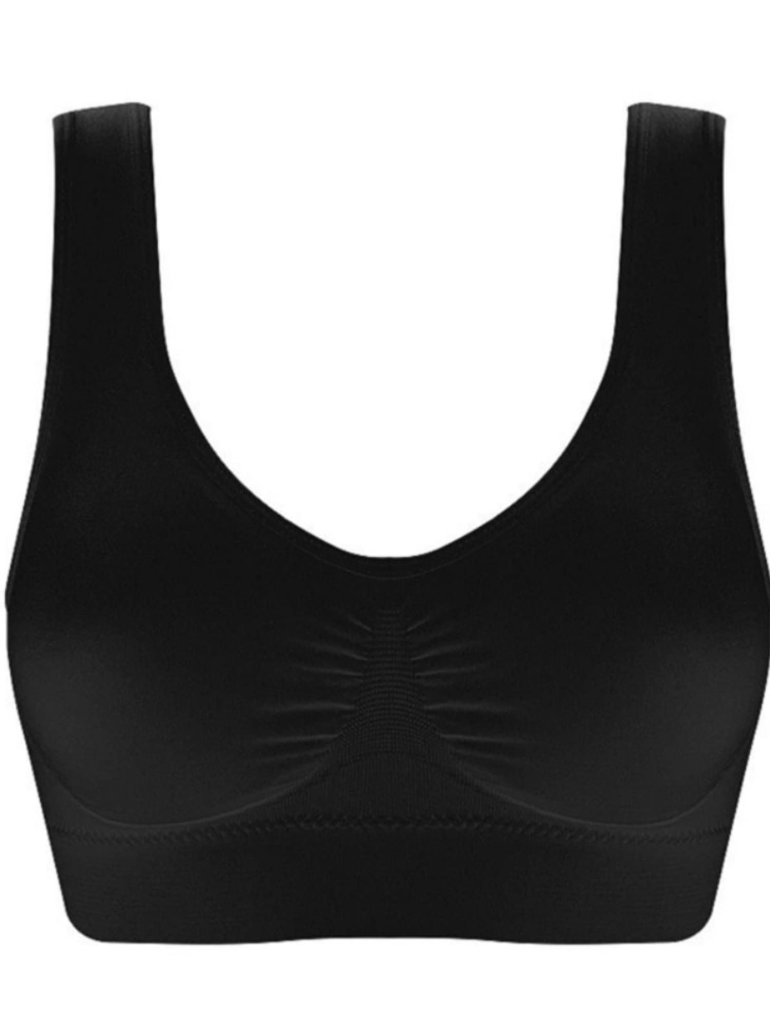 Women Plus Size Sports Bra LightSupport Seamless Workout Bra,Wirefree
