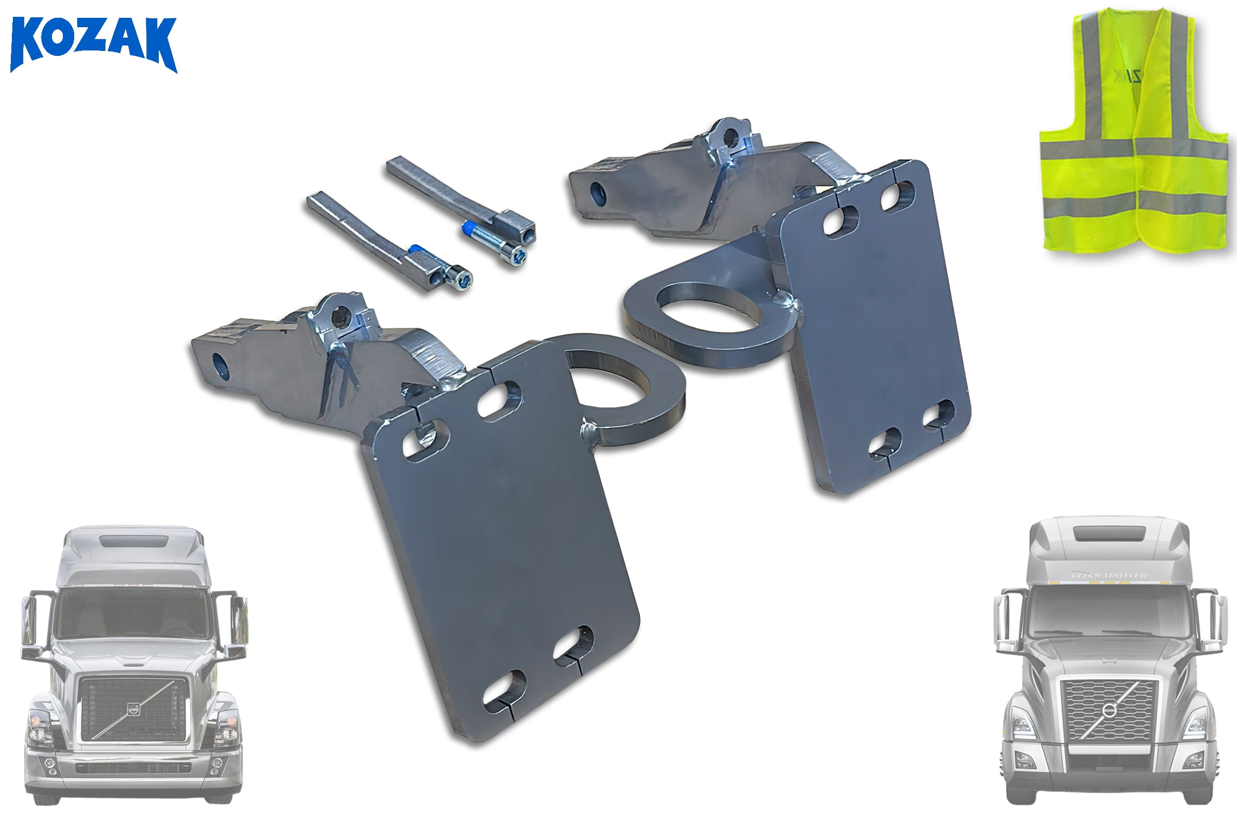 KOZAK Bumper Deer Moose Brush Guard Brackets Mounting Hardware Set compatible with EXGuard