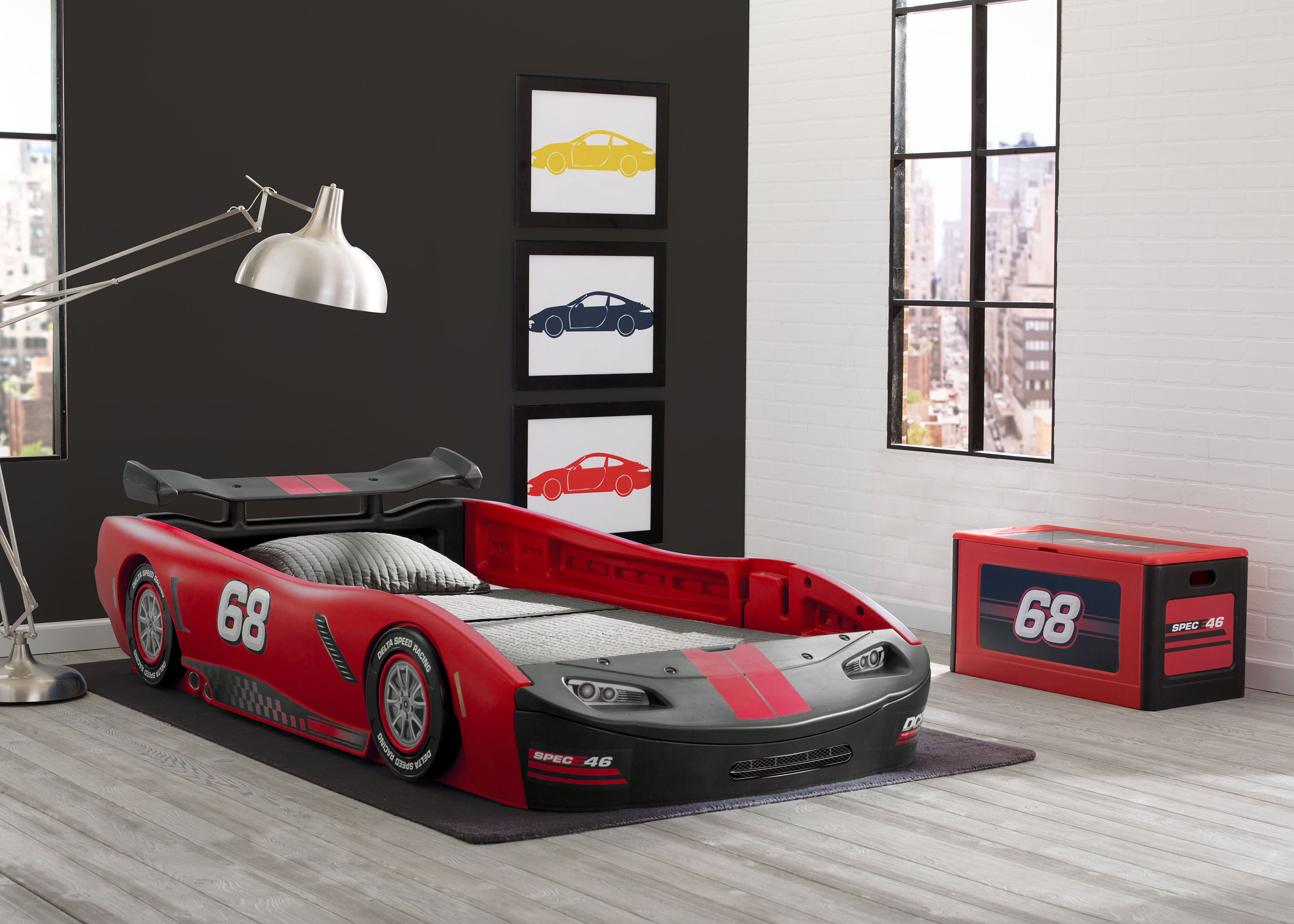 Delta Children Turbo Race Car Twin Bed, Red - image 4 of 9