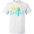 thumbnail image 3 of Inktastic Happy Easter with Cross in Teal Plaid T-Shirt, 3 of 5