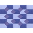 thumbnail image 1 of Ahgly Company Machine Washable Indoor Rectangle Transitional Blue Area Rugs, 8' x 12', 1 of 7